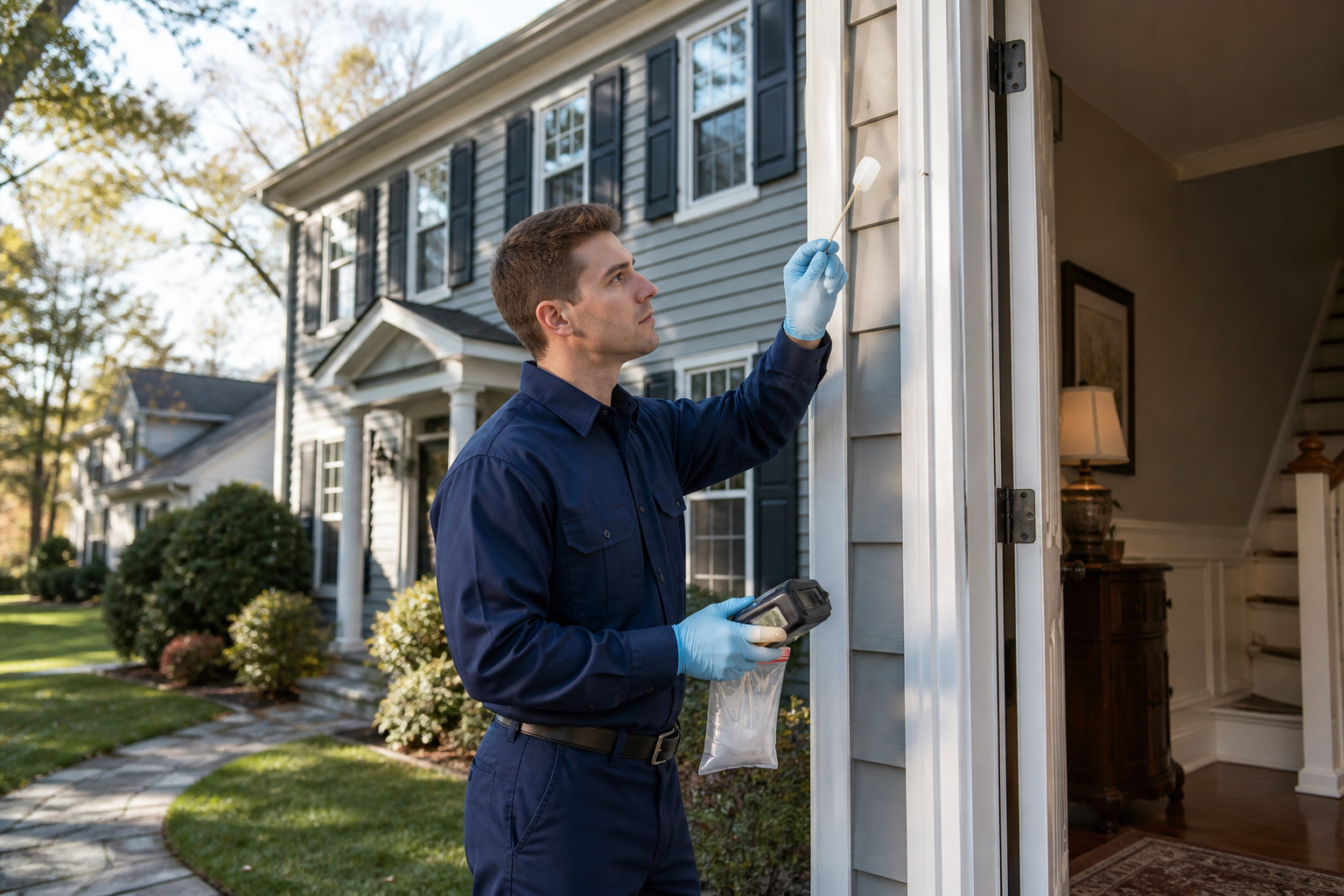 Environmental inspector at a New Jersey home